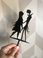 Jack & Sally Silhouette Cake topper