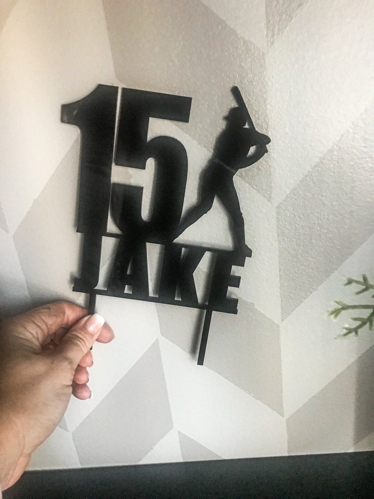 Baseball Personalized Sports Acrylic Cake Topper