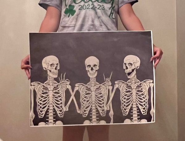 3 Skeletons DIY Print Yourself Photo Print