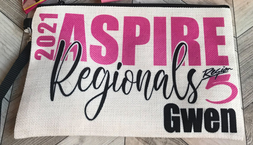 Custom Large Cosmetic or Device Bag Personalized Logo Wristlet