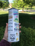 Golden Girls Theme Skinny Tumbler Straw Cup