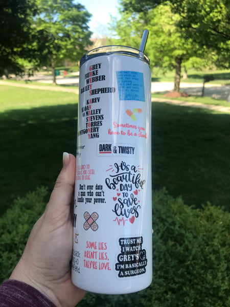 Grey's Anatomy Skinny Tumbler