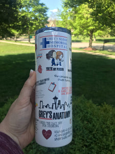 Grey's Anatomy Skinny Tumbler