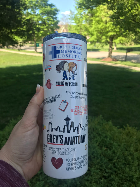 Grey's Anatomy Skinny Tumbler