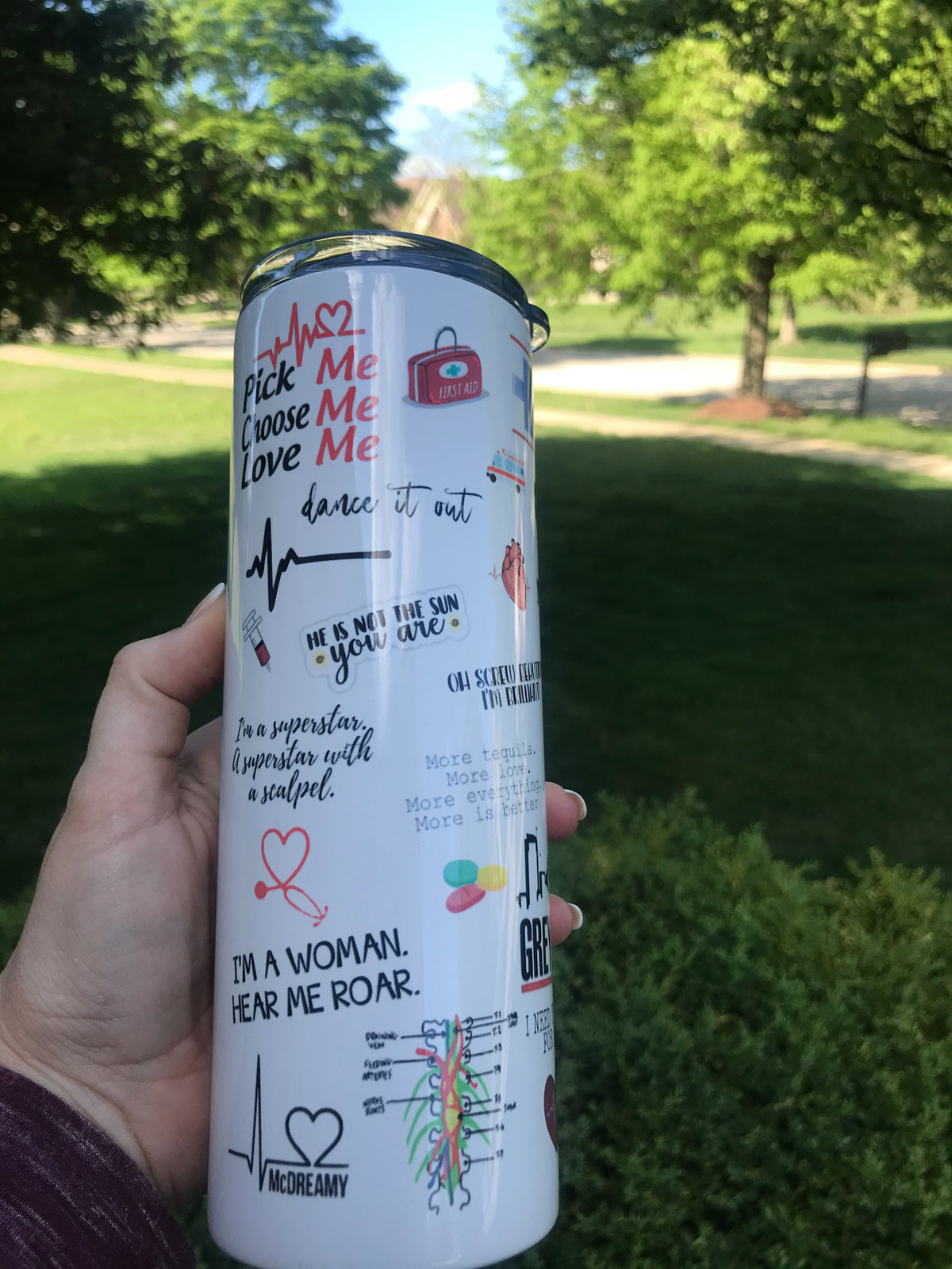 Grey's Anatomy Skinny Tumbler