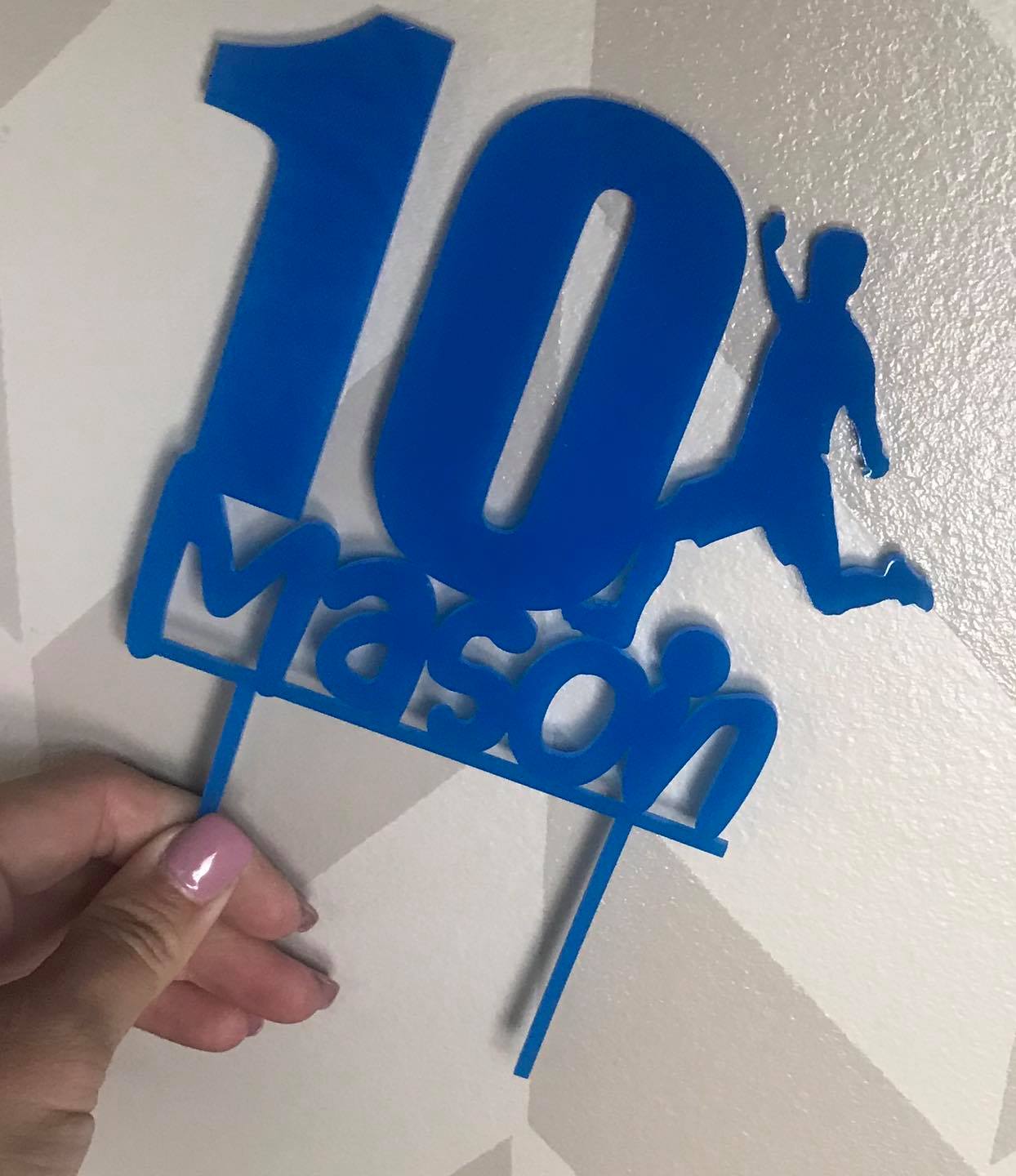 Soccer Sports  Acrylic Cake Topper