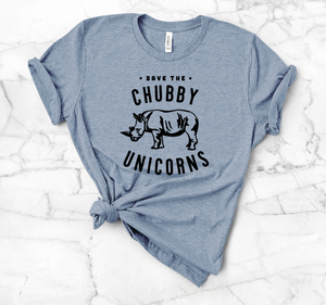 Save the Chubby Unicorns Funny Humor shirt