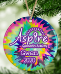 Aspire Tie Dye Personalized Logo Ornament