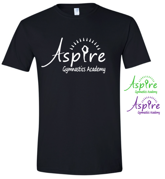 Aspire Logo Black Boxy T shirt