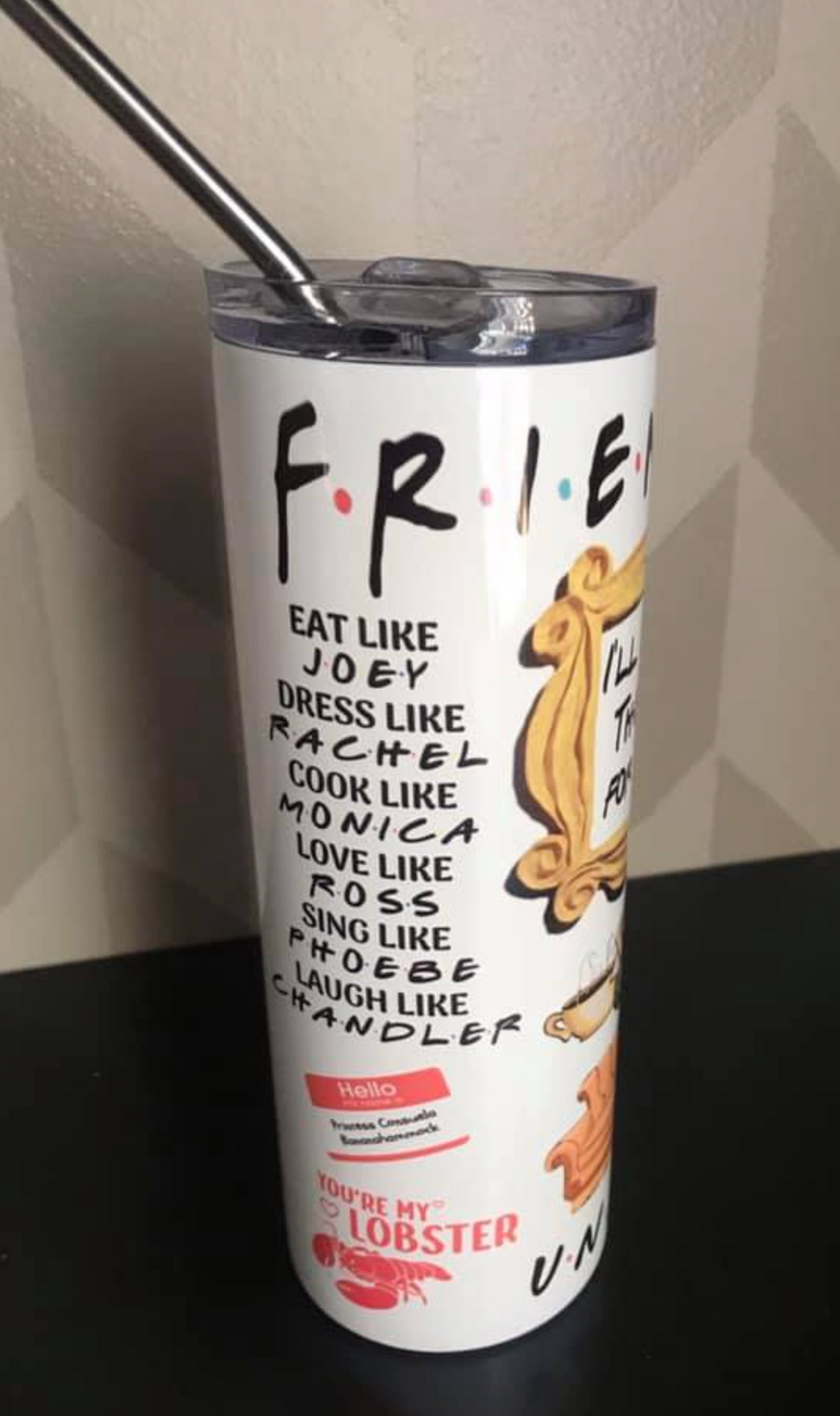 Friends TV Show Inspired Skinny Tumblers