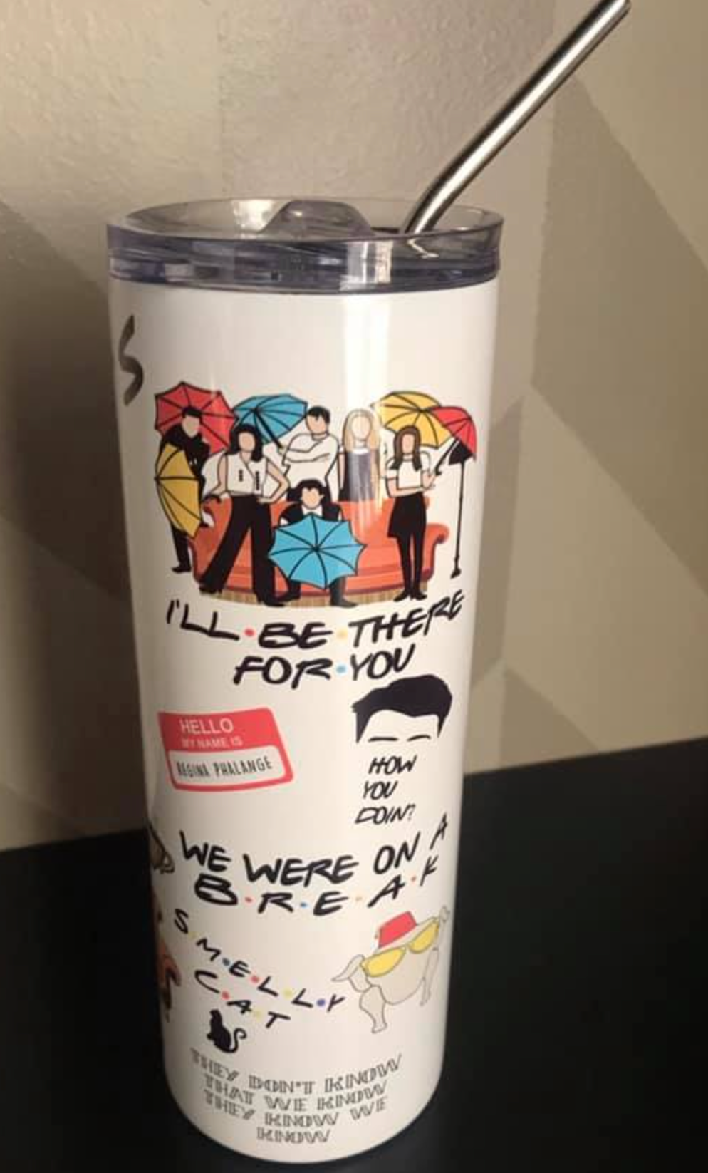 Friends TV Show Inspired Skinny Tumblers