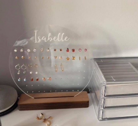 Personalized Stud Earring Holder Stand