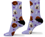 Custom Photo Dog Socks- Adult-Ankle or Crew Socks