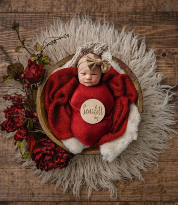 Baby Name Wood Rounds Hospital/Nursery Signs