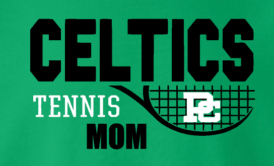 PCHS 2022 Tennis Personalized Logo Hooded Green Sweatshirt