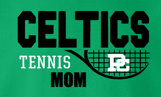 PCHS Tennis Personalized Logo Hooded Green Sweatshirt