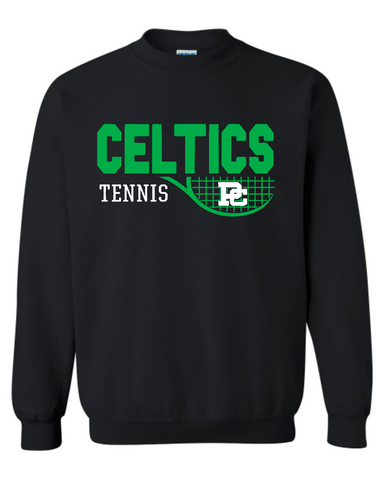 PCHS Tennis Personalized Logo Crew Neck Black Sweatshirt