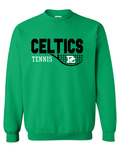 PCHS 2022 Tennis Personalized Logo Crew Neck Green Sweatshirt
