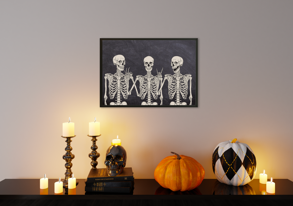 3 Skeletons DIY Print Yourself Photo Print
