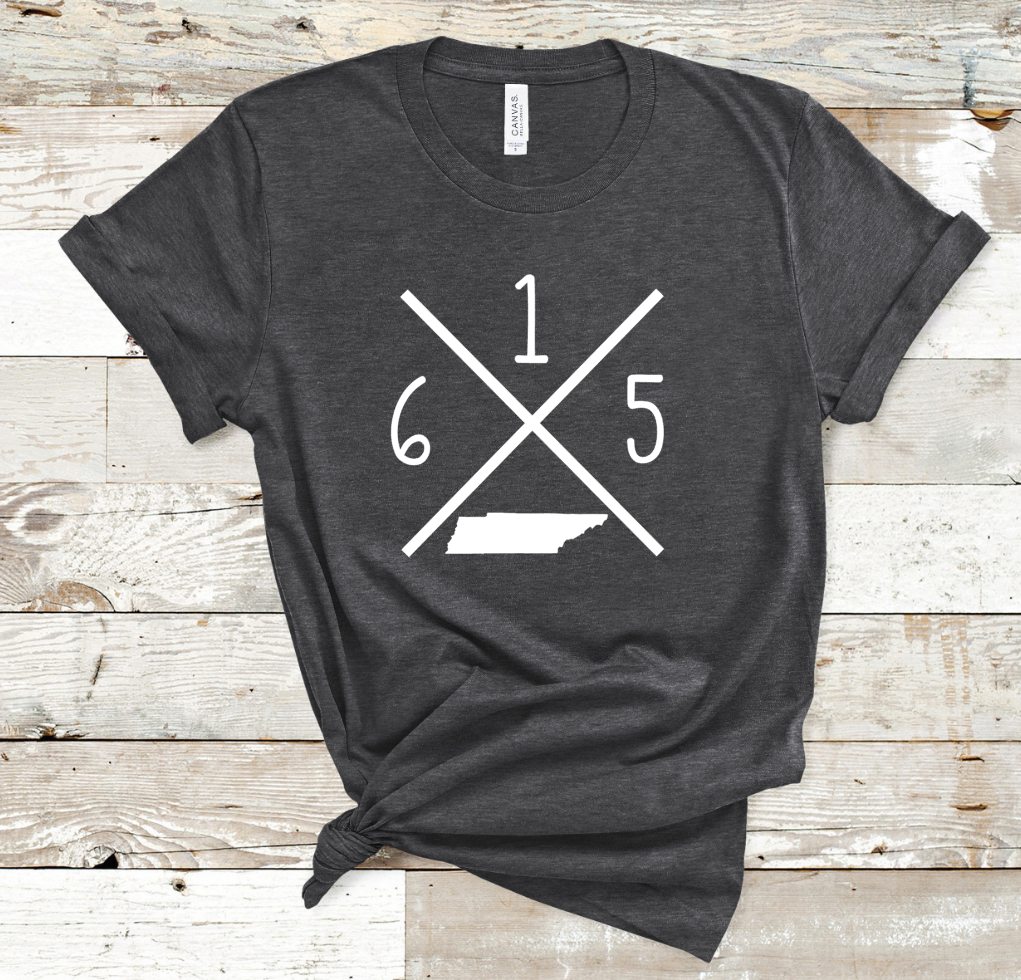 Custom Area Code/State Shirts Tennesee