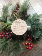 Memorial Handwritten Name Signature Engraved Wood Ornament