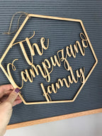 Family Name Wood Door Signs