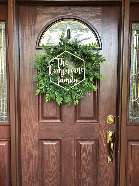 Family Name Wood Door Signs