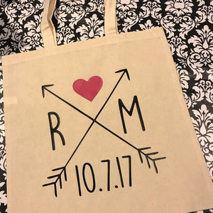 Custom Wedding Date Tote Gift