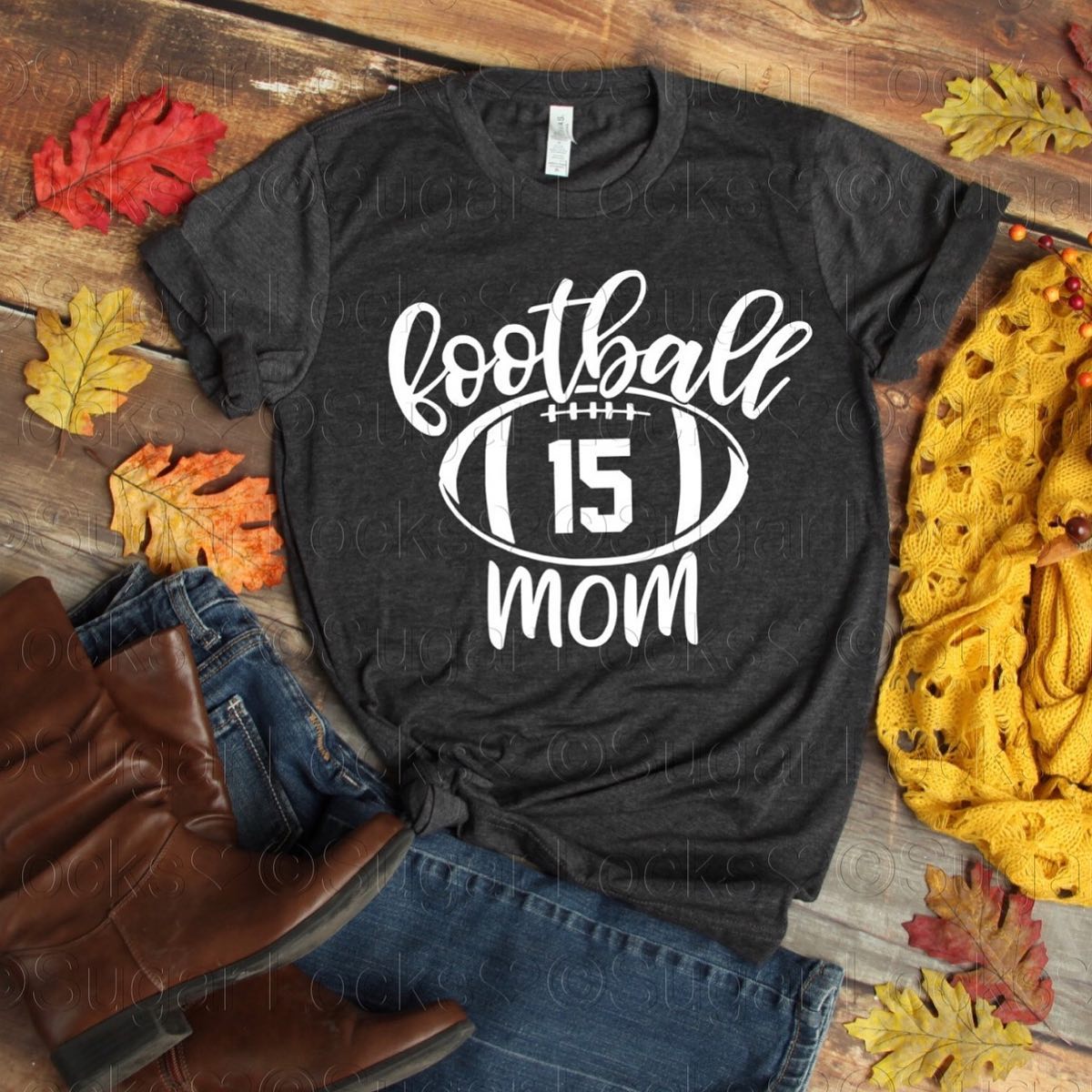 Custom Football Mom Number shirt