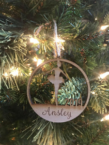 Ballerina Dance custom personalize wood laser cut ornament