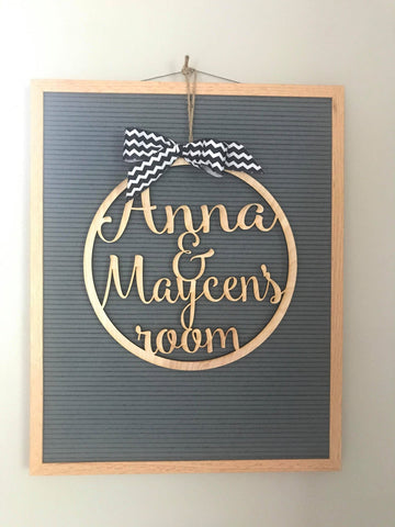 Dorm Room Round Wood Sign