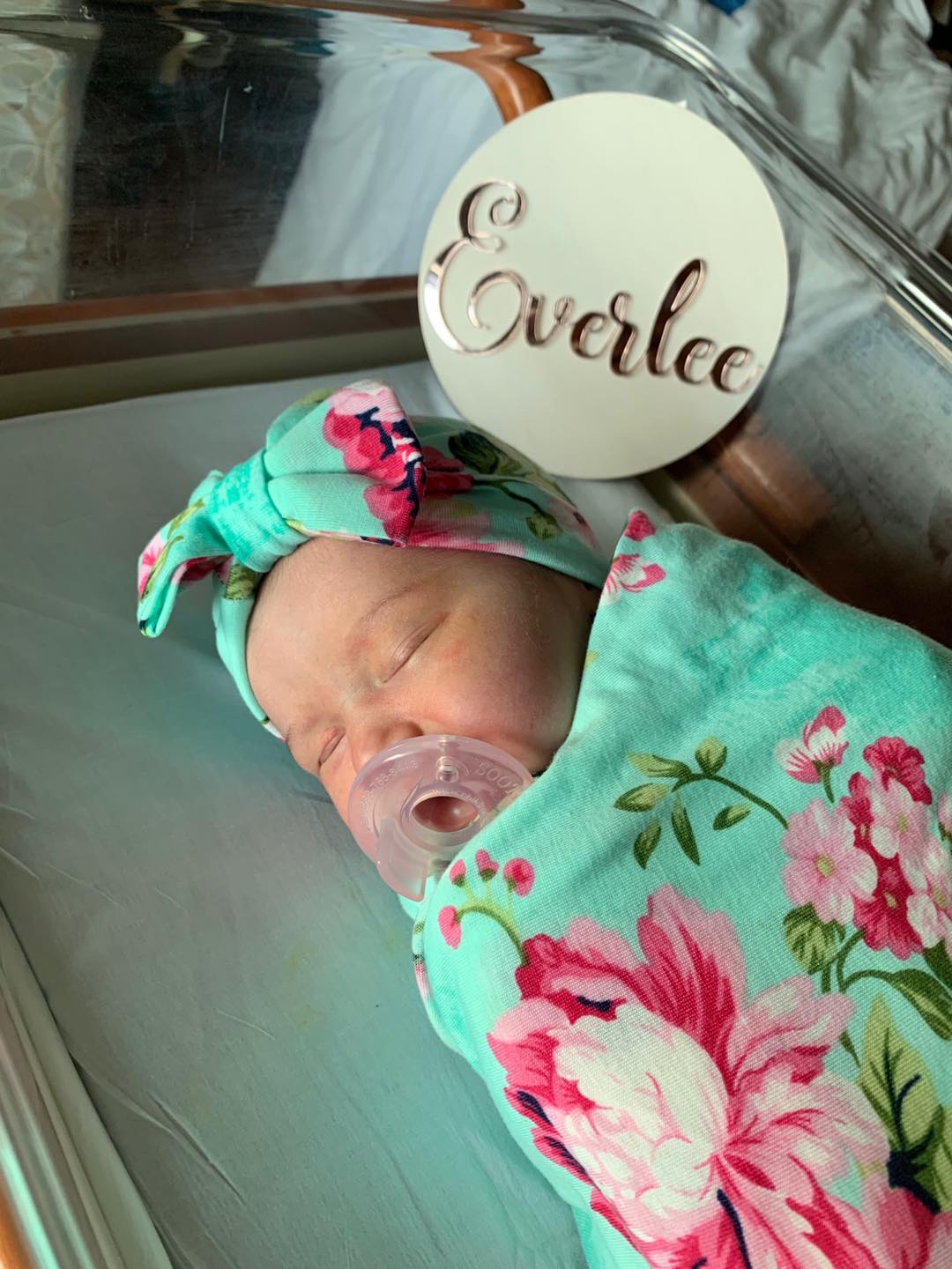 Custom Baby Name Announcement Wood Round
