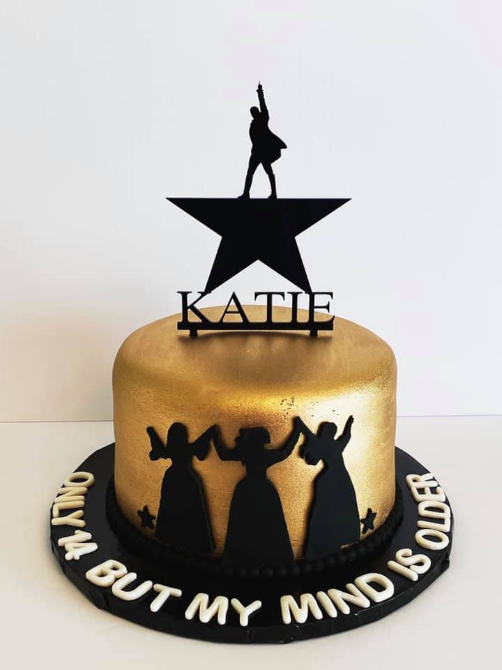 Hamilton Star Acrylic Personalized Cake Topper