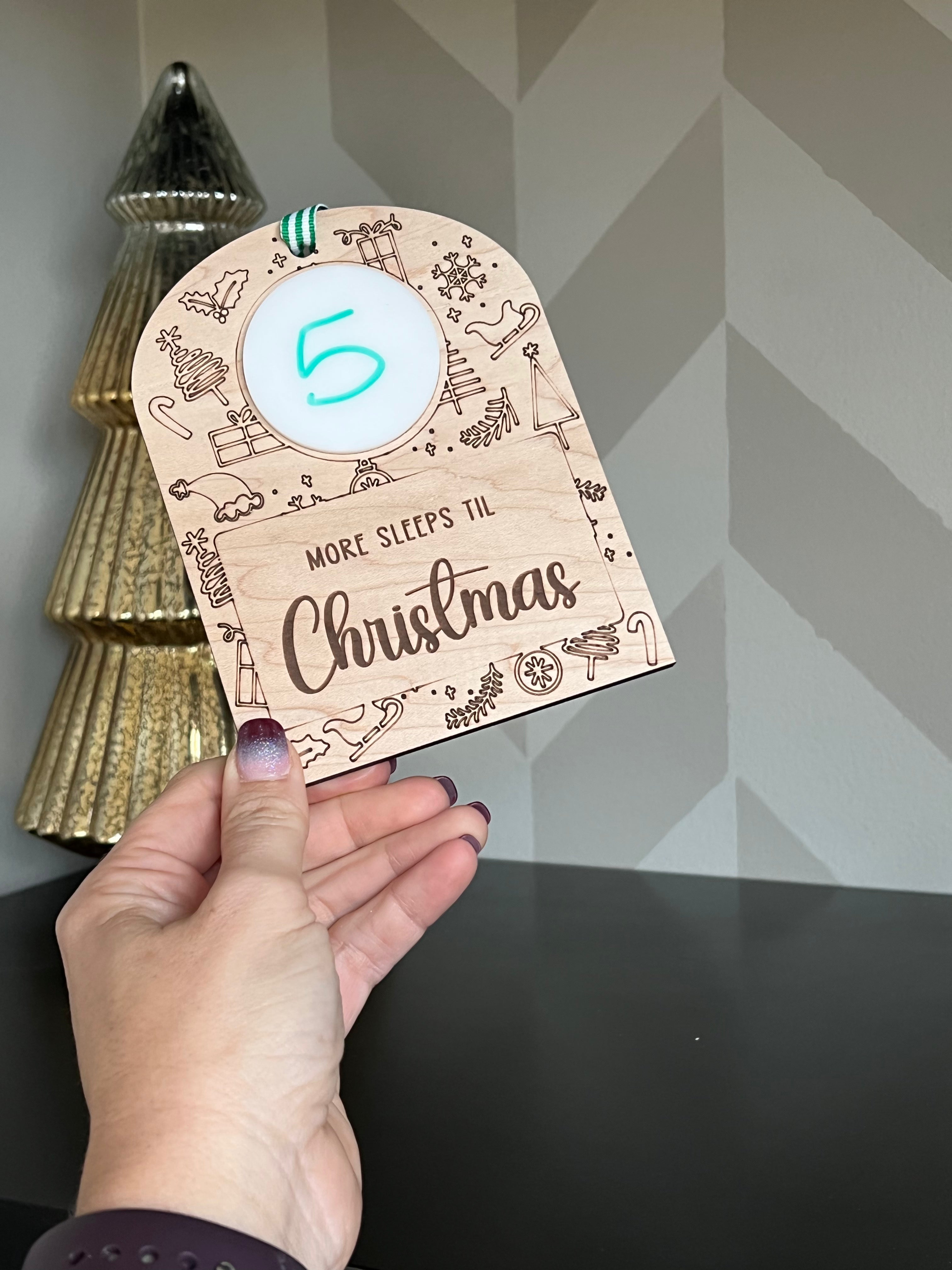 Christmas Countdown Wipe Off Board Lg or Sm