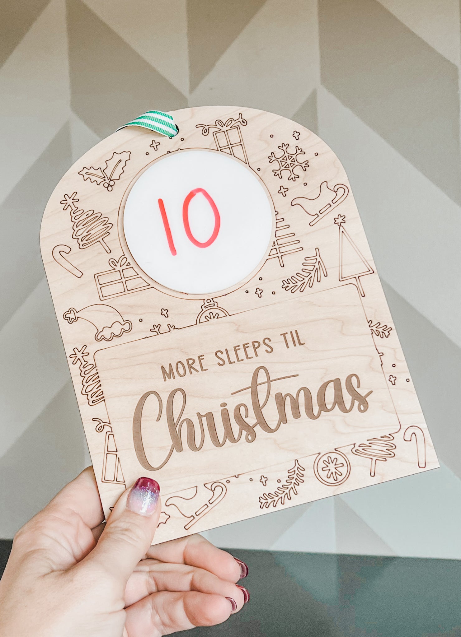 Christmas Countdown Wipe Off Board Lg or Sm