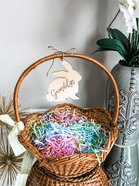 Personalized Bunny Easter basket tags