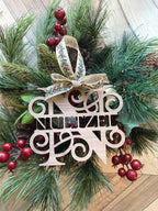 Personalized Statement Monogram Ornament 5”