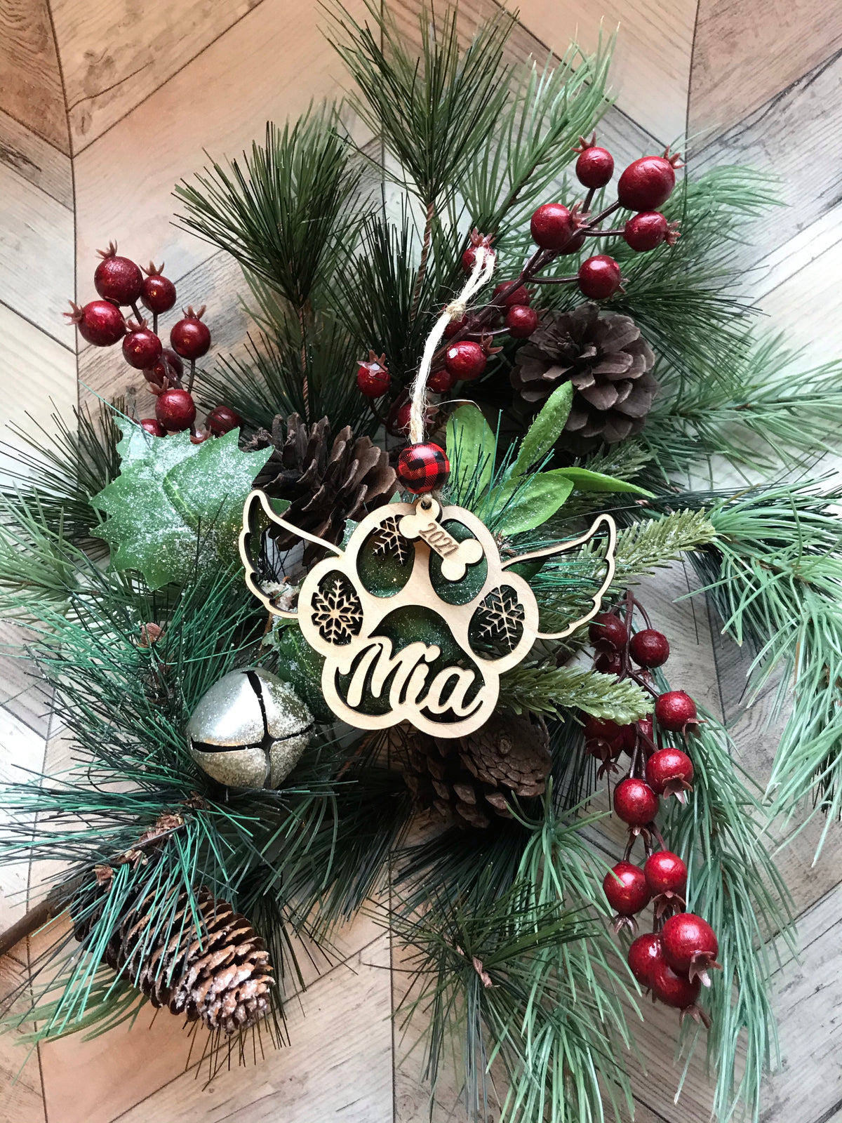 Angel Paw Print Memorial Dog or Cat Ornament