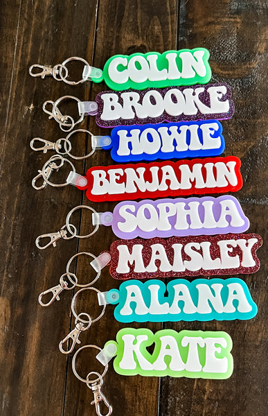 Personalized Acrylic Keychains Backpack Tags