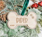 Dog Bone Personalized Wood Ornament