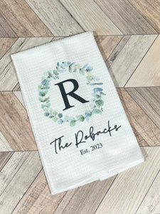 Personalized Waffle Weave Towel