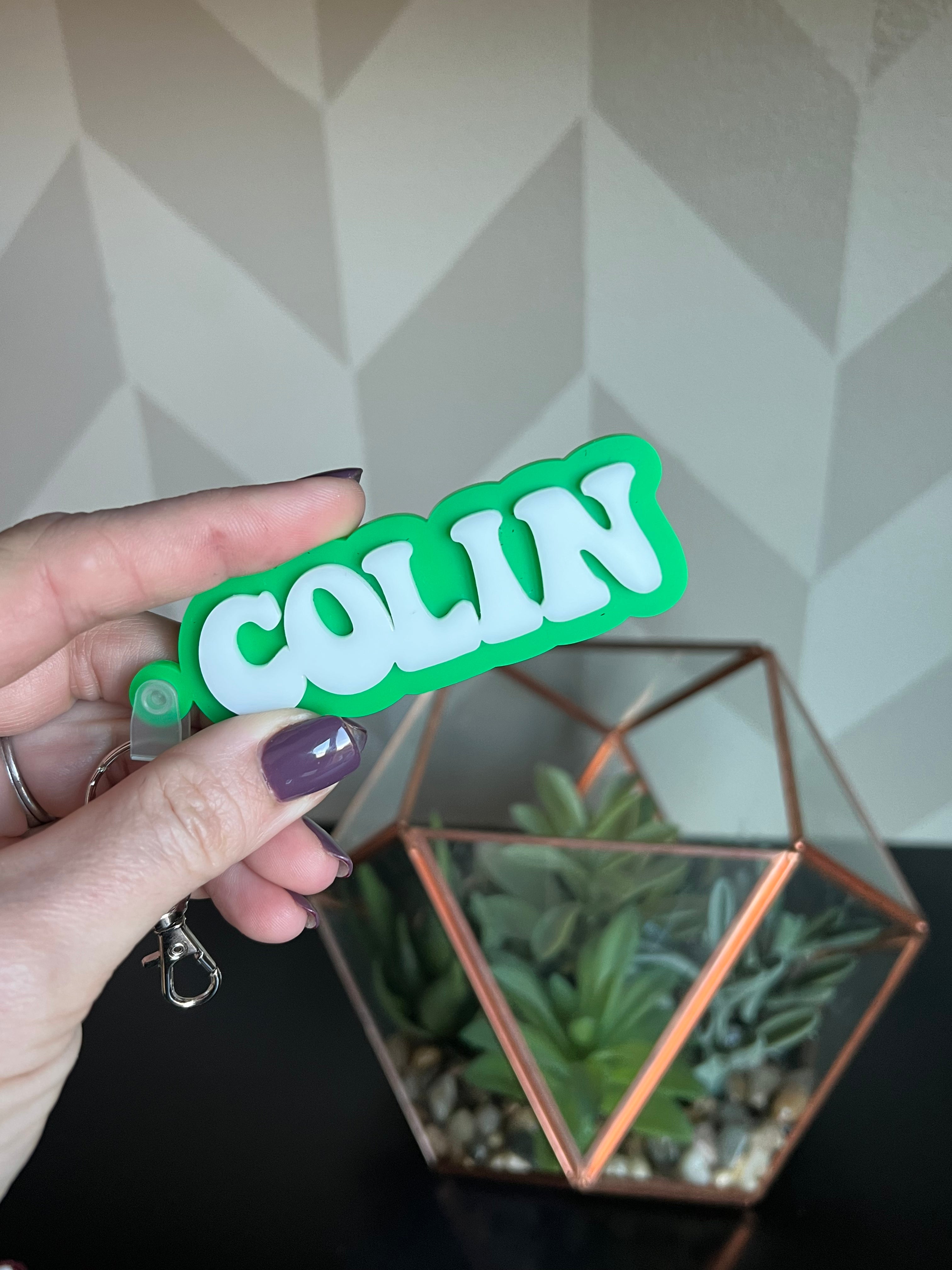 Personalized Acrylic Keychains Backpack Tags
