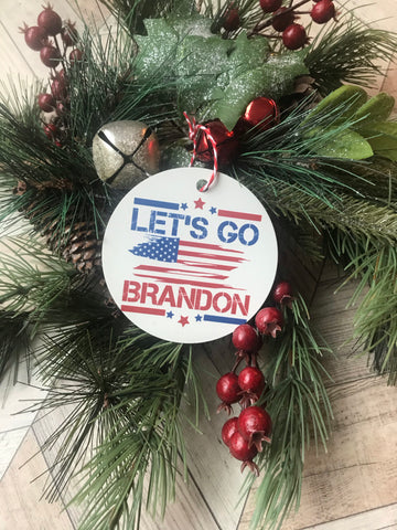 Let’s Go Brandon USA flag ornament