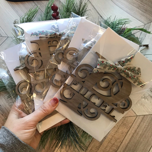 Personalized Statement Monogram Ornament 5”