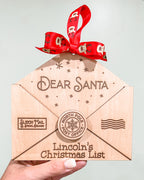 Personalized Wood Santa Letter Holder Ornament