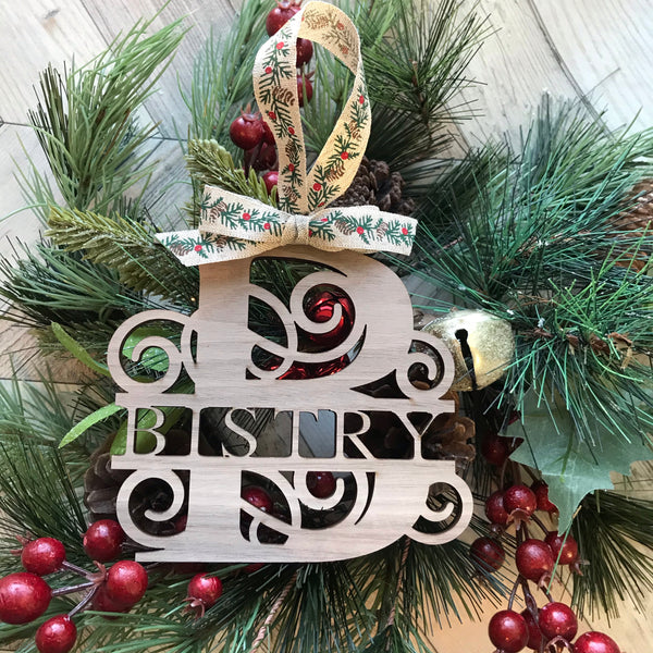 Personalized Statement Monogram Ornament 5”