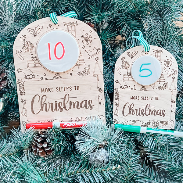 Christmas Countdown Wipe Off Board Lg or Sm