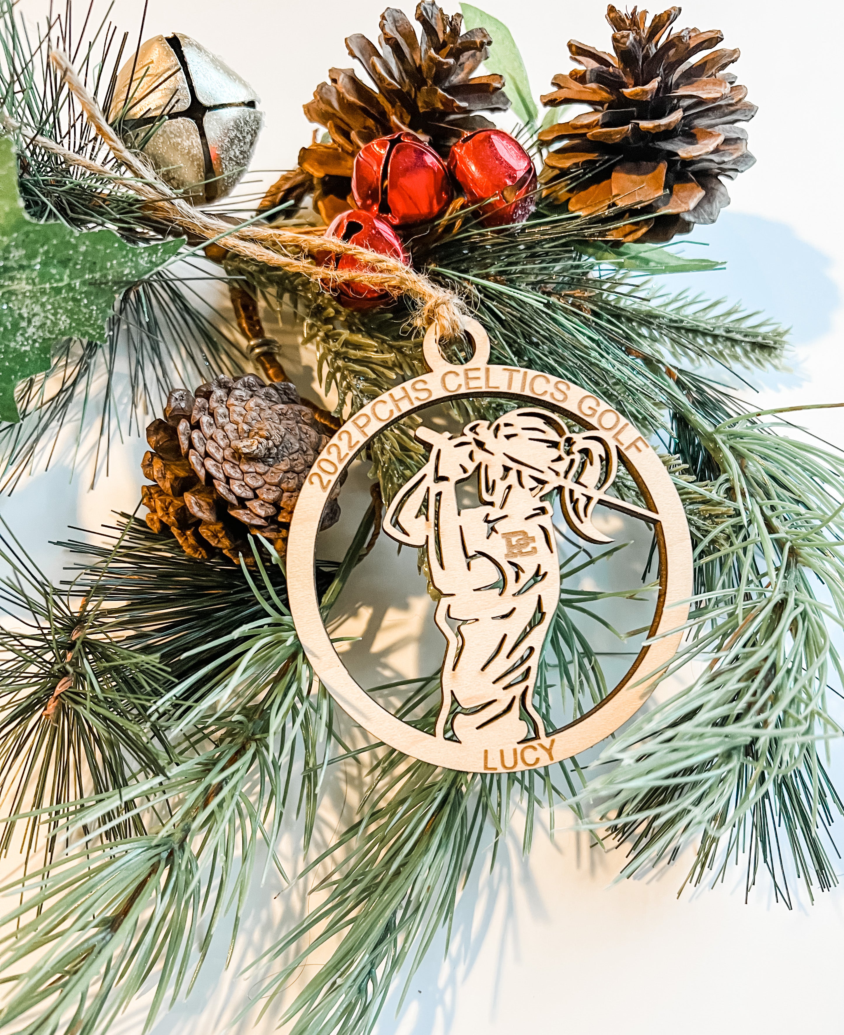 Custom Wood Ornament Boys/Girls Golf Design for Providence Celtics