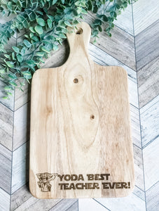 Custom Cutting Board Yoda the Best ————