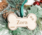 Dog Bone Personalized Wood Ornament
